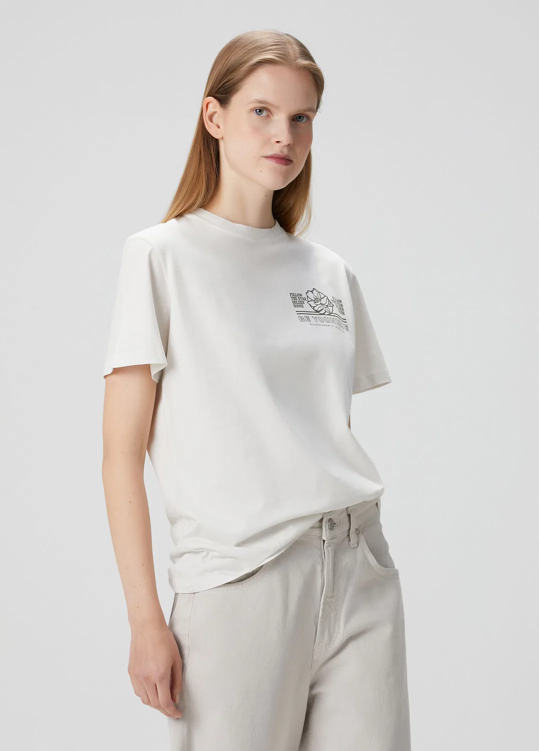 Футболка Regular Fit Golden Goose, bej — фото 3