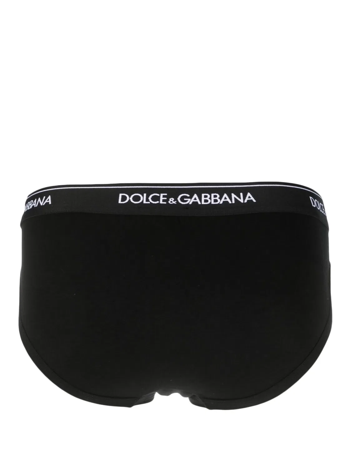 Dolce & Gabbana Трусы с Логотипом на Поясе в Черно-Белом — фото 4