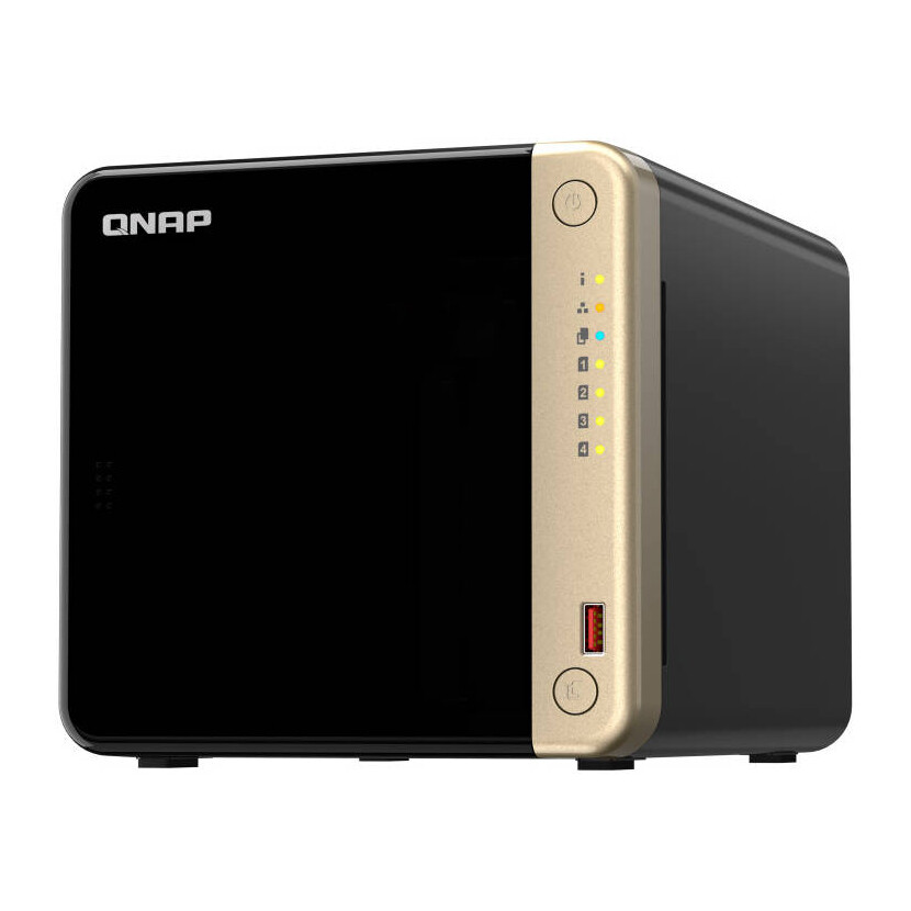 

Сетевое хранилище QNAP TS-464, 4 отсека, 8 ГБ, без дисков, черный