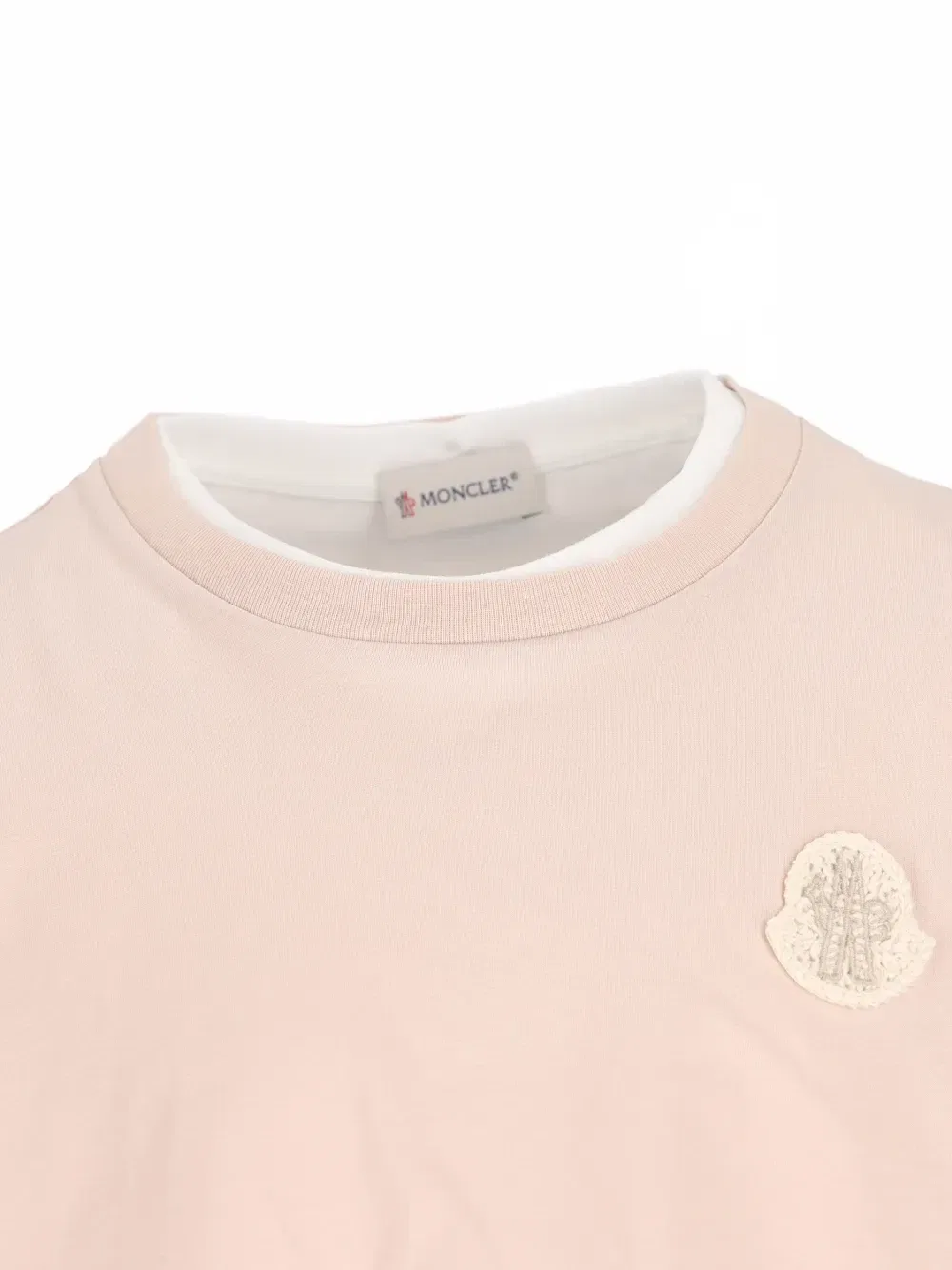 Футболка с логотипом и многослойным дизайном Moncler Enfant, розовый — фото 3