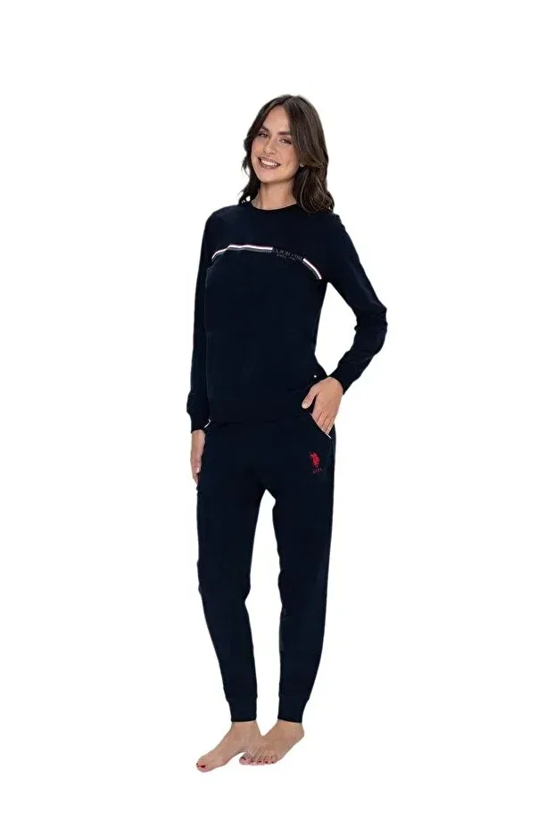 Женская пижама с длинным рукавом U.S. Polo Assn., Lacivert