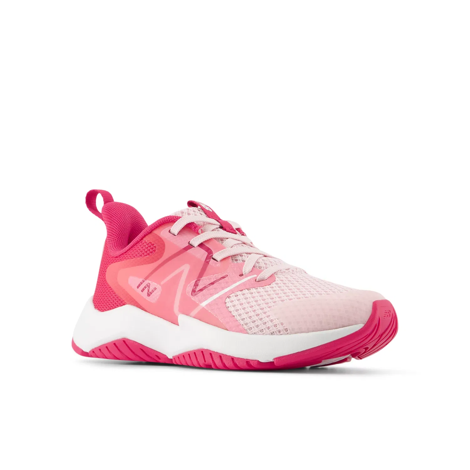 Детские кроссовки с дышащей сеткой Rave Run v2 New Balance, Rose Sugar With Carnival Pink And Signal Pink — фото 2