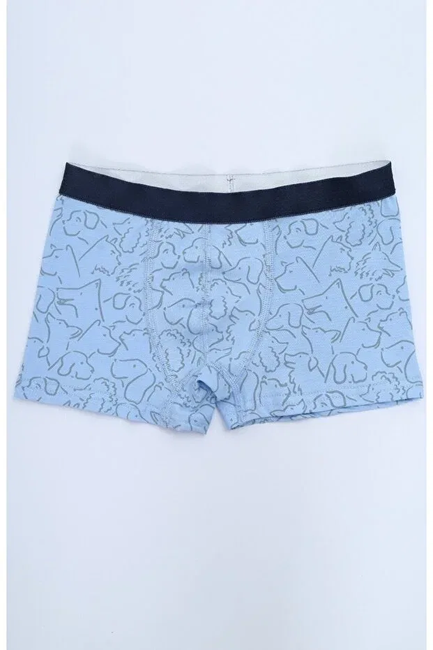 Детские боксеры для мальчиков с принтом 4 шт Toontoy, Navy Blue-Light Blue-Gray-Ecru — фото 4