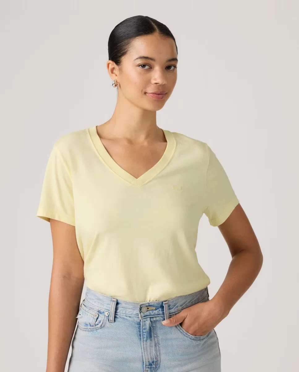 Женская футболка с коротким рукавом, Cuello Pico, Levi's, желтый — фото 4