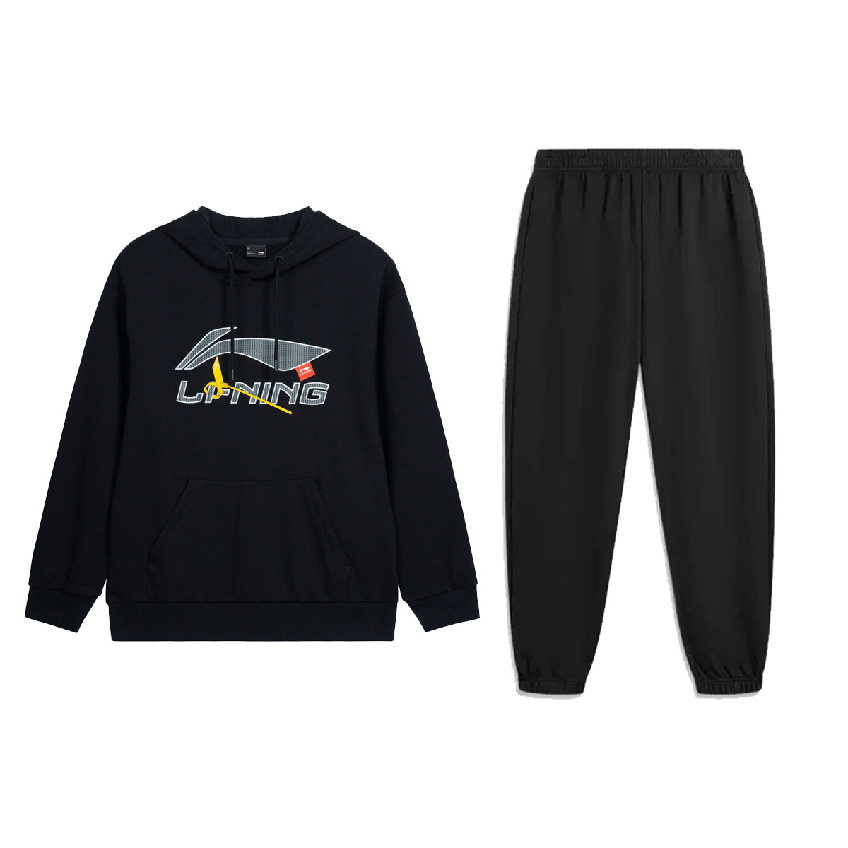 

Комплект из двух предметов: толстовка Li Ning (унисекс)., черный top+черный pants