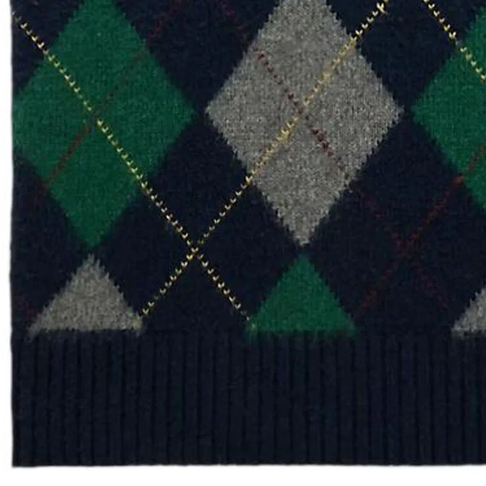 Мужской жилет без рукавов с узором Argyle Polo Ralph Lauren, Black Green — фото 4