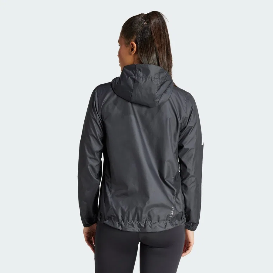 Женская ветрозащитная куртка Own The Run Jacket adidas, Черный — фото 2