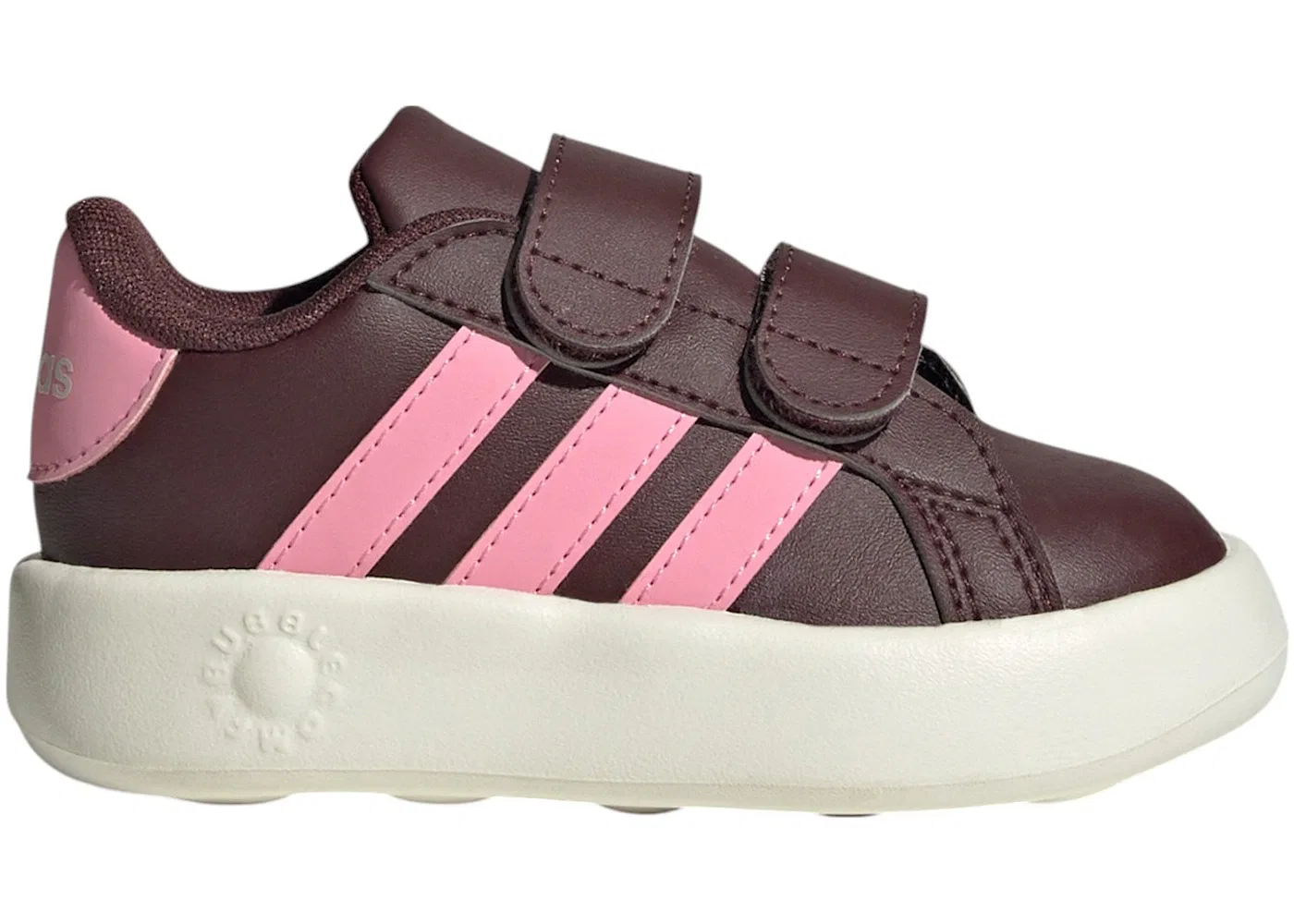 Детские кроссовки без шнуровки Grand Court 2.0 Adidas, Aurora Ruby Bliss Pink Off White