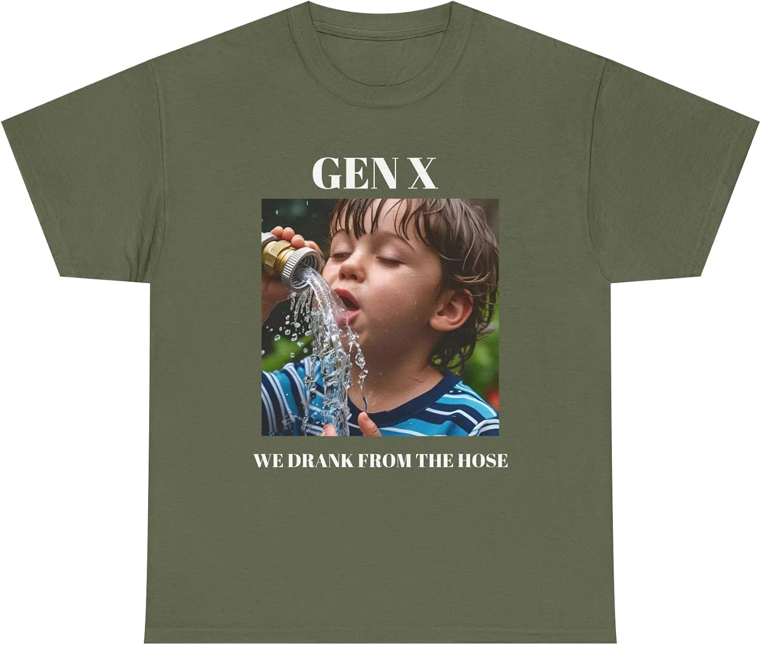 Мужская футболка We Drank from The Hose, хаки