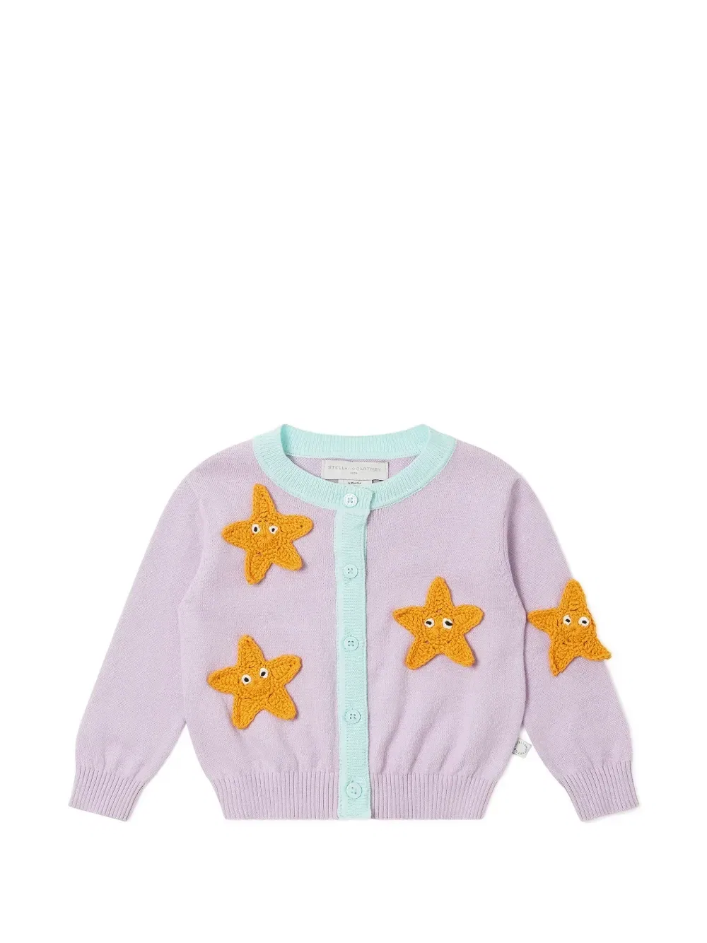 Кардиган со звездным узором Stella McCartney Kids, фиолетовый