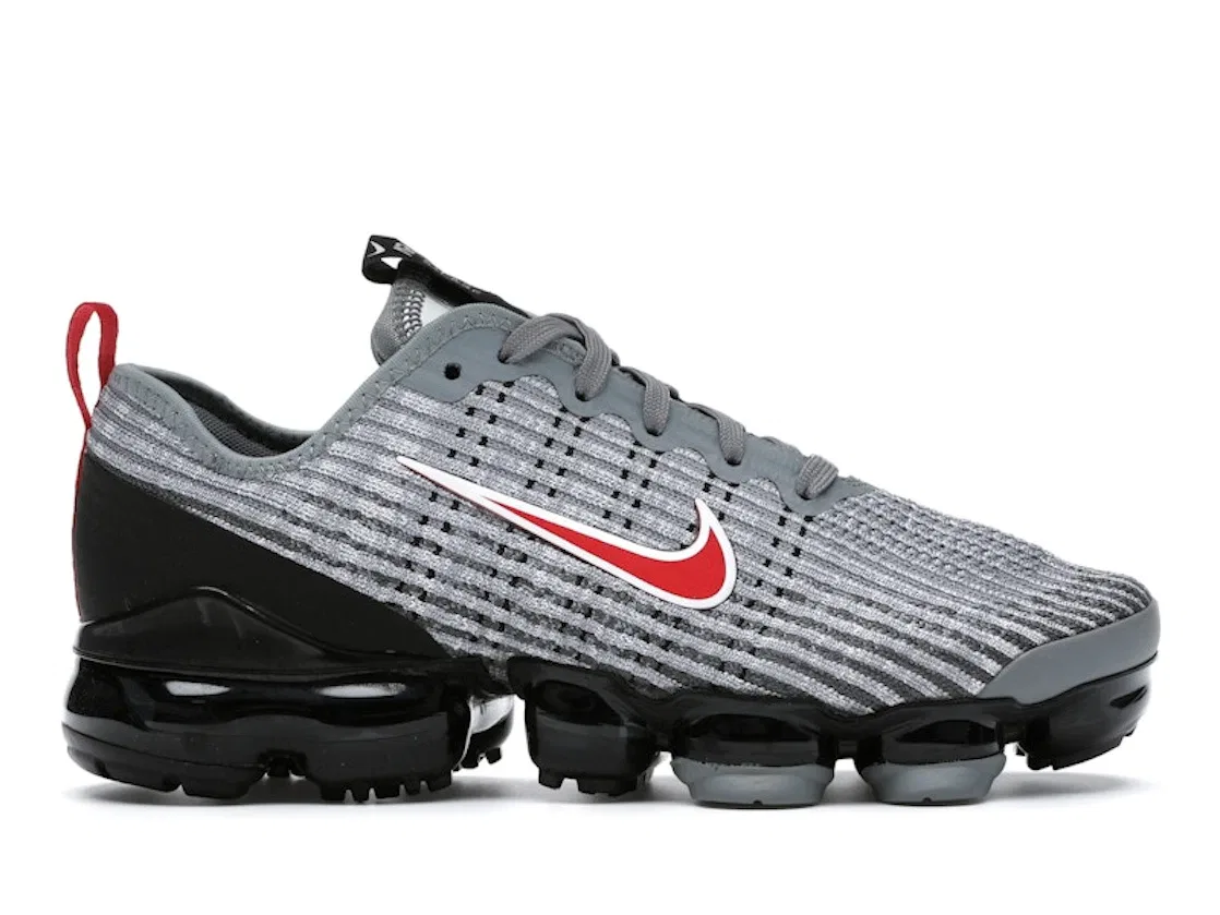 Детские кроссовки Lifestyle с технологией Flyknit Nike Air VaporMax Flyknit 3 Nike, Particle Grey/Black-Iron Grey-University Red
