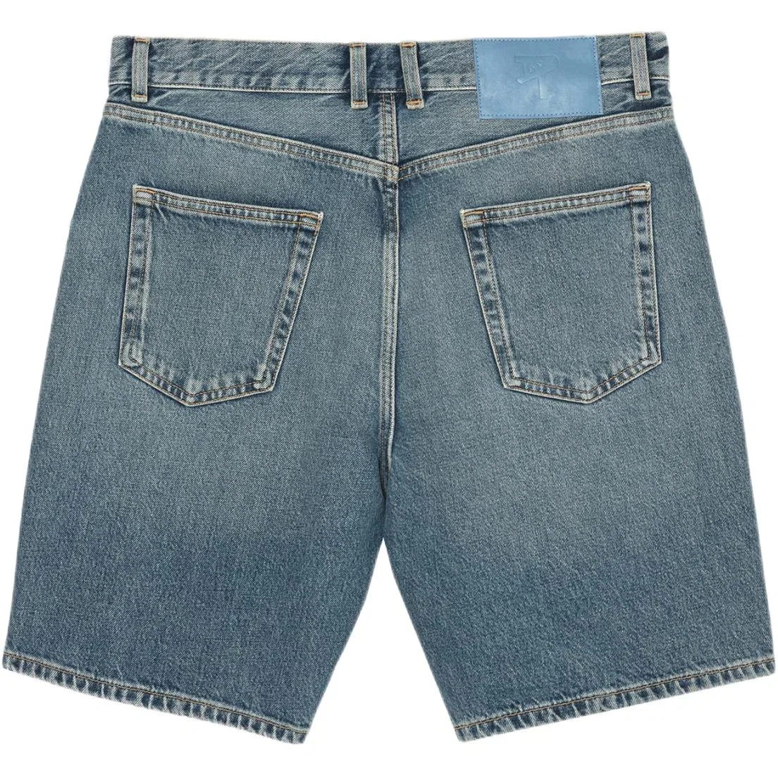 Мужские джинсовые шорты прямого кроя Medium Blue ZARA, Medium Blue — фото 3
