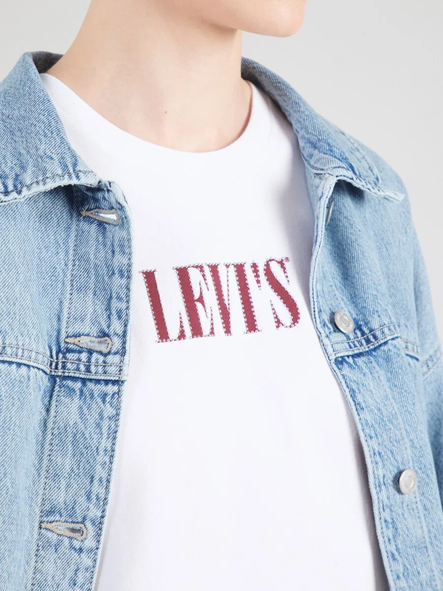 Футболка LEVI'S "Perfect Tee" белого цвета — фото 3