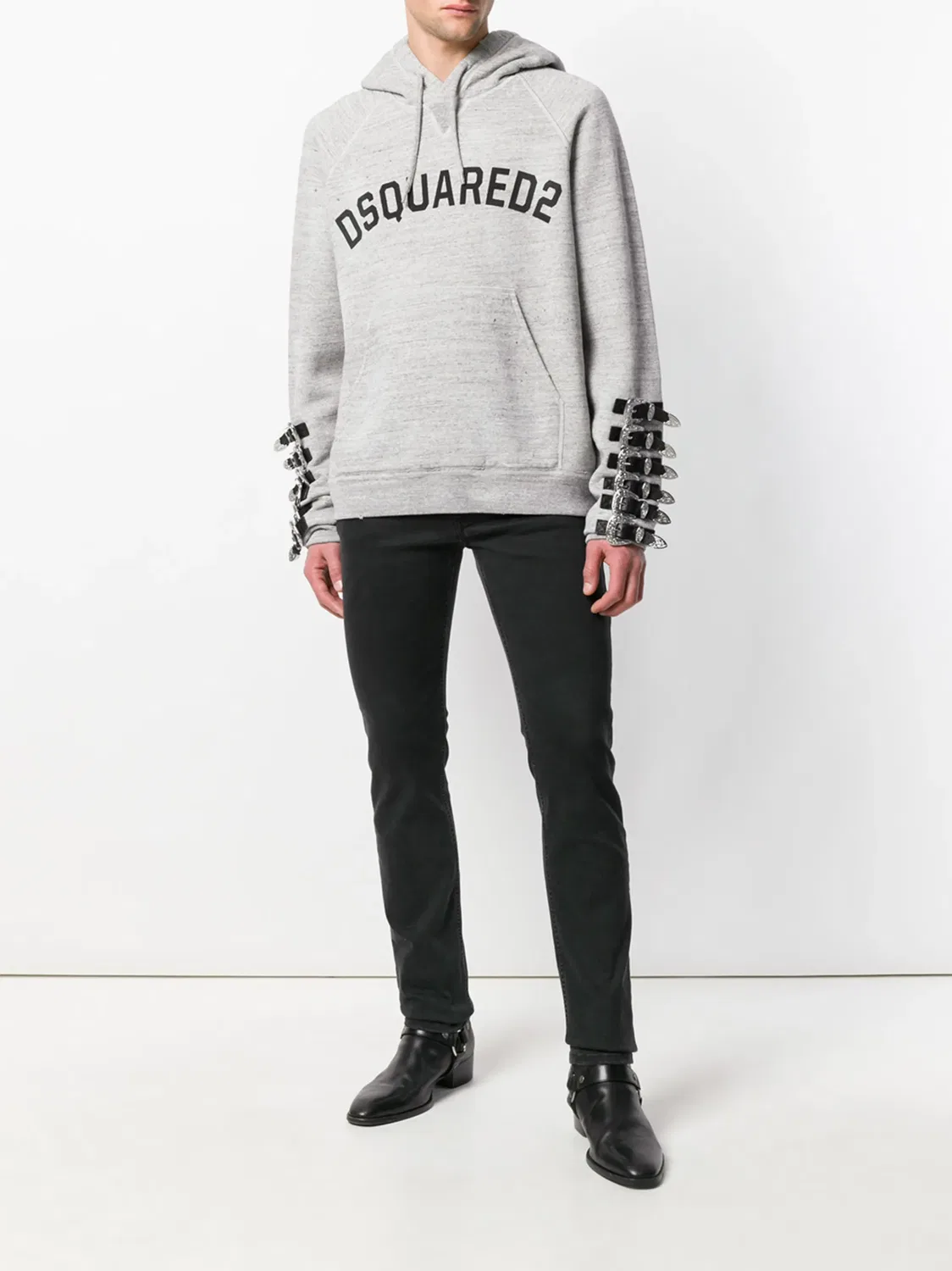 Толстовка с капюшоном и логотипом Dsquared2, серый — фото 2