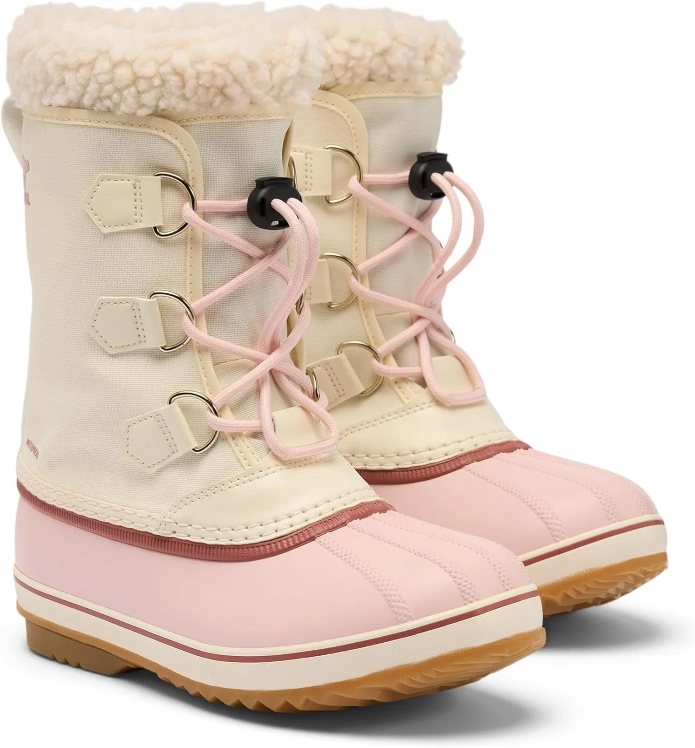 Детские снежные ботинки для девочек Yoot Pac SOREL, Snow/Pink Salt — фото 2