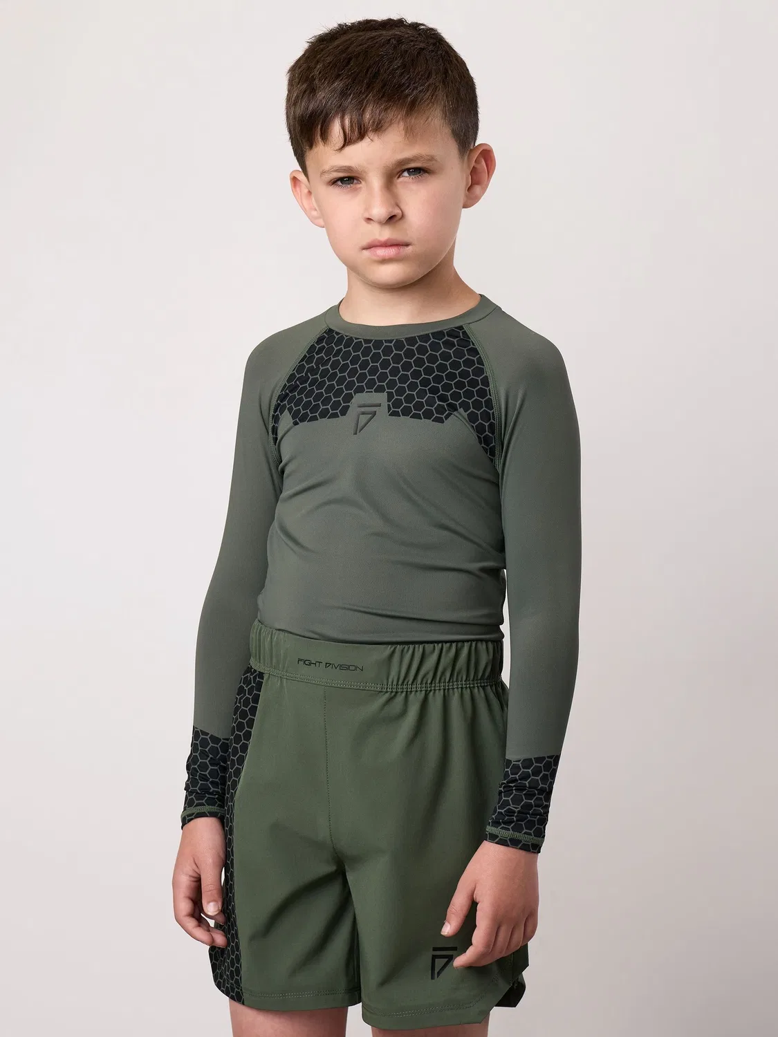 Футболка с длинным рукавом Gym King Combat Rash Guard, Deep Olive — фото 2