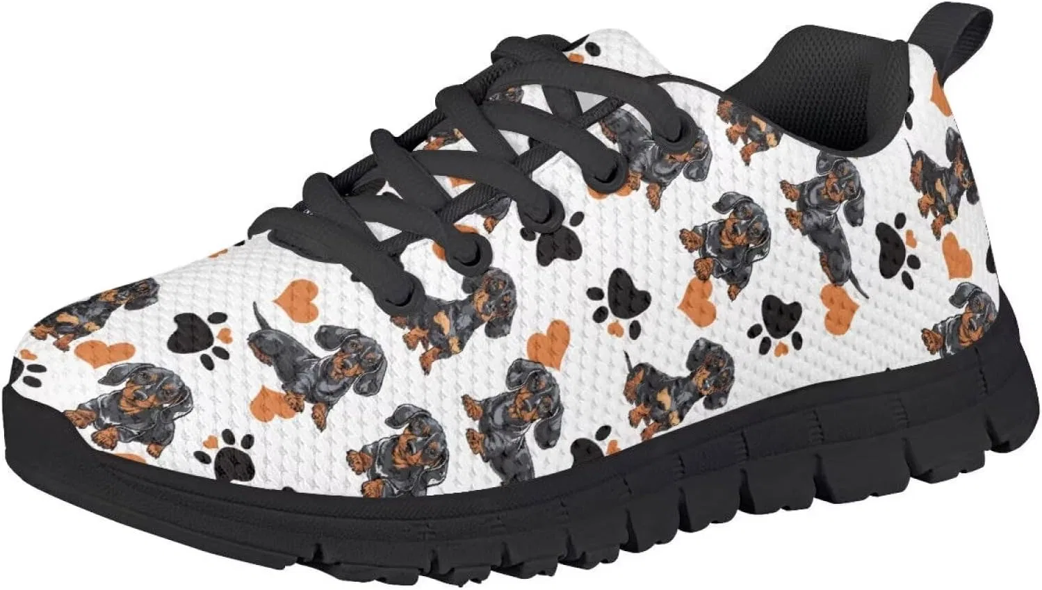 Детские кроссовки для бега с принтом Kids Running Shoe NETILGEN, Cute Dachshund Dog