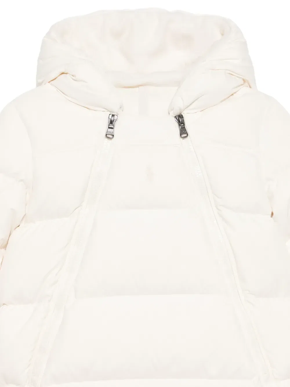 Стеганый комбинезон с капюшоном POLO RALPH LAUREN KIDS, бежевый — фото 3