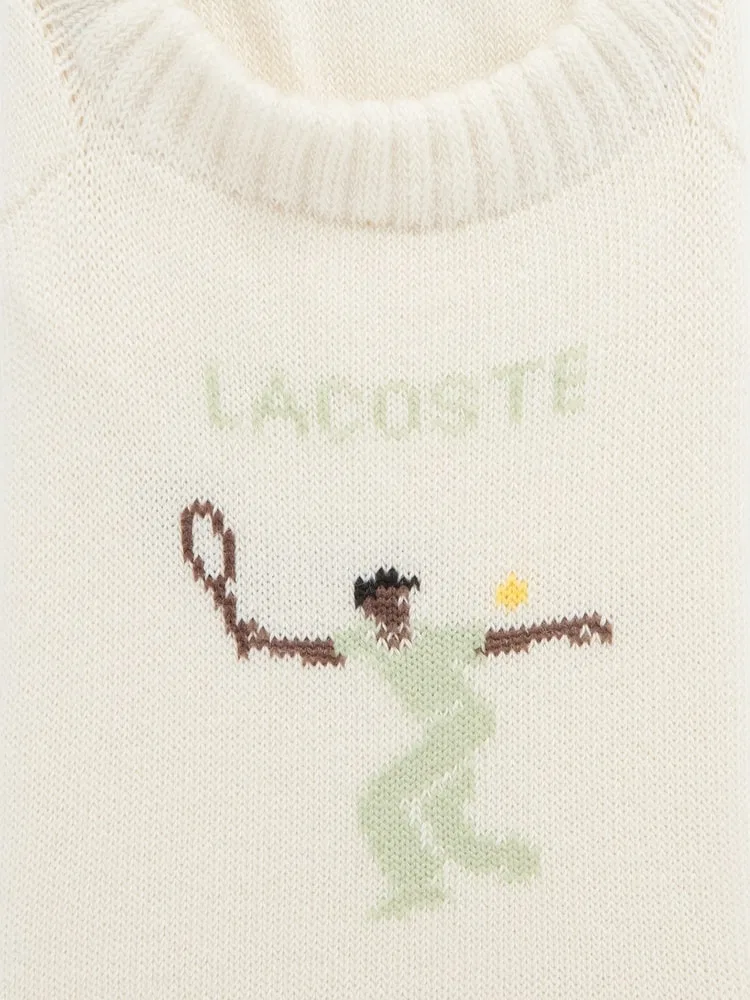 Носки теннисные LACOSTE No Show, Ivory — фото 2
