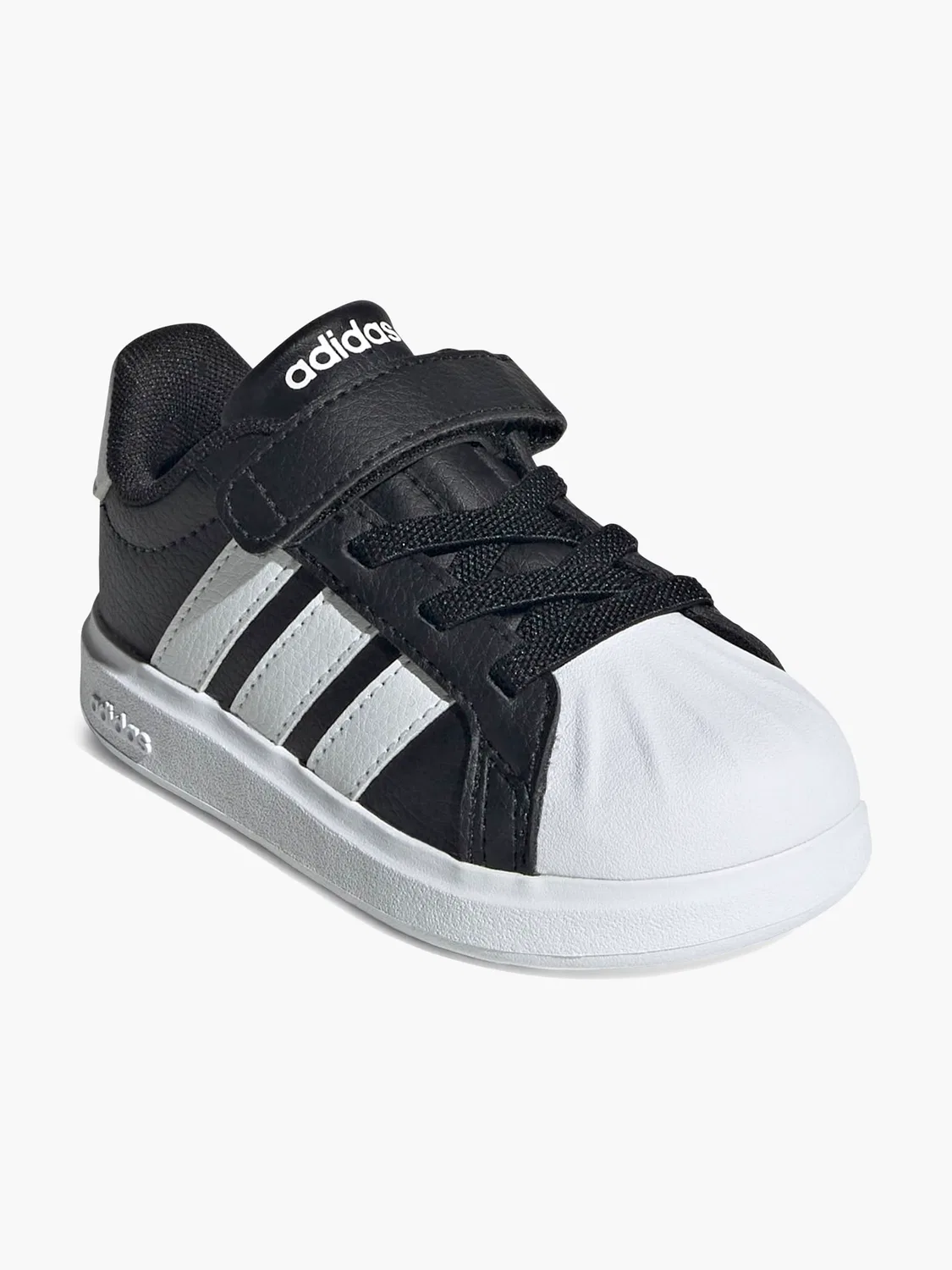 Детские кроссовки на липучках Adidas, черный