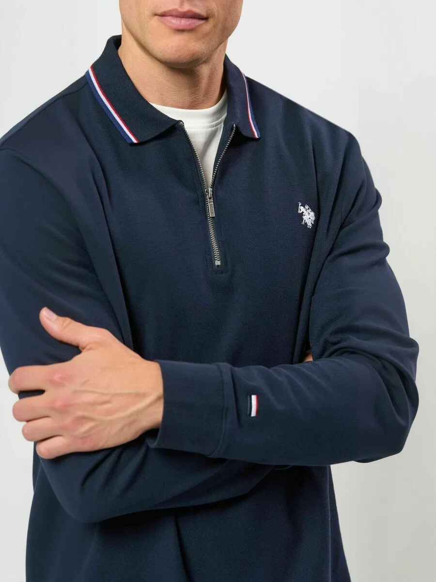Рубашка на пуговицах стандартного кроя 'UMDenver' сапфирового цвета U.S. POLO ASSN. — фото 4