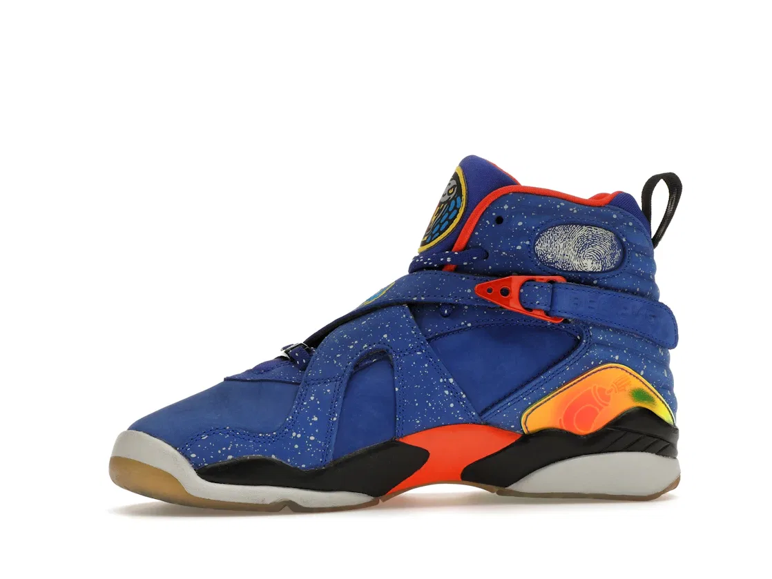 Детские кроссовки Lifestyle Jordan 8 Retro Jordan, Hyper Blue/Electro Orange-Black — фото 3
