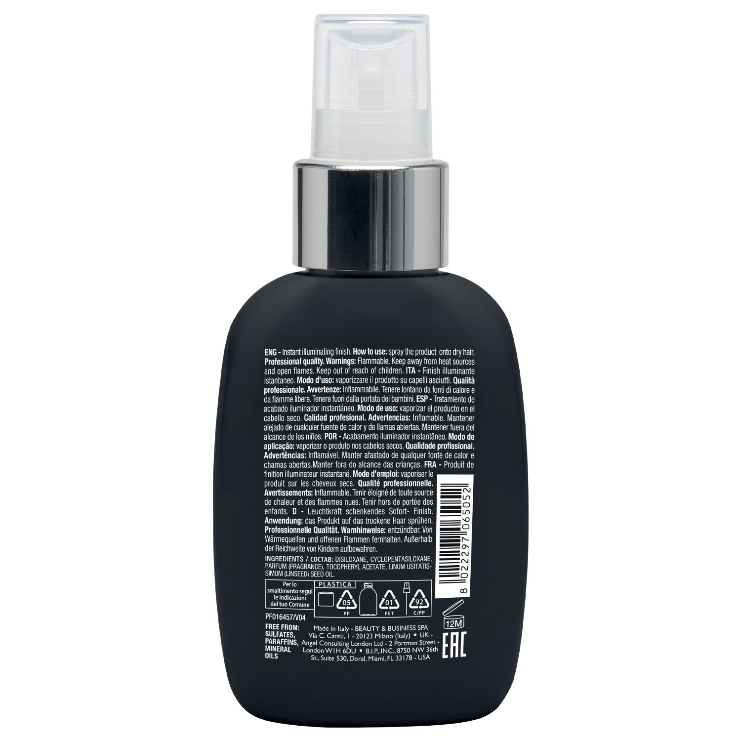 Лак для волос semi di lino sublime cristalli spray Alfaparf Milano, объем 125 мл — фото 2