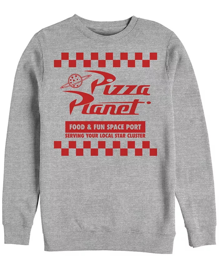 

Мужская флисовая толстовка Disney Pixar Toy Story с клетчатым логотипом Pizza Planet Fifth Sun, серый