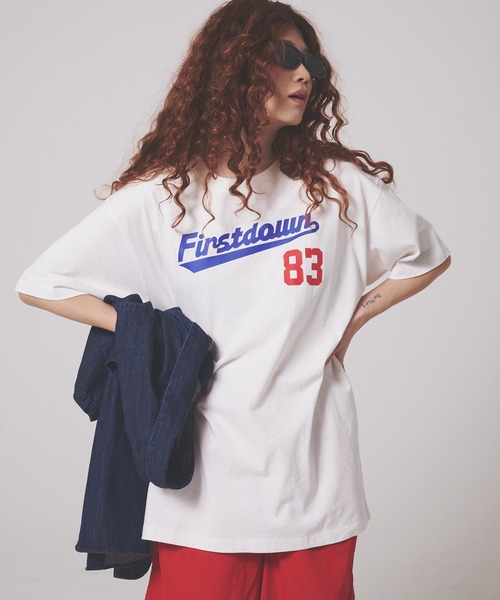 

Футболка с коротким рукавом, хлопковый трикотаж FIRST DOWN, белый