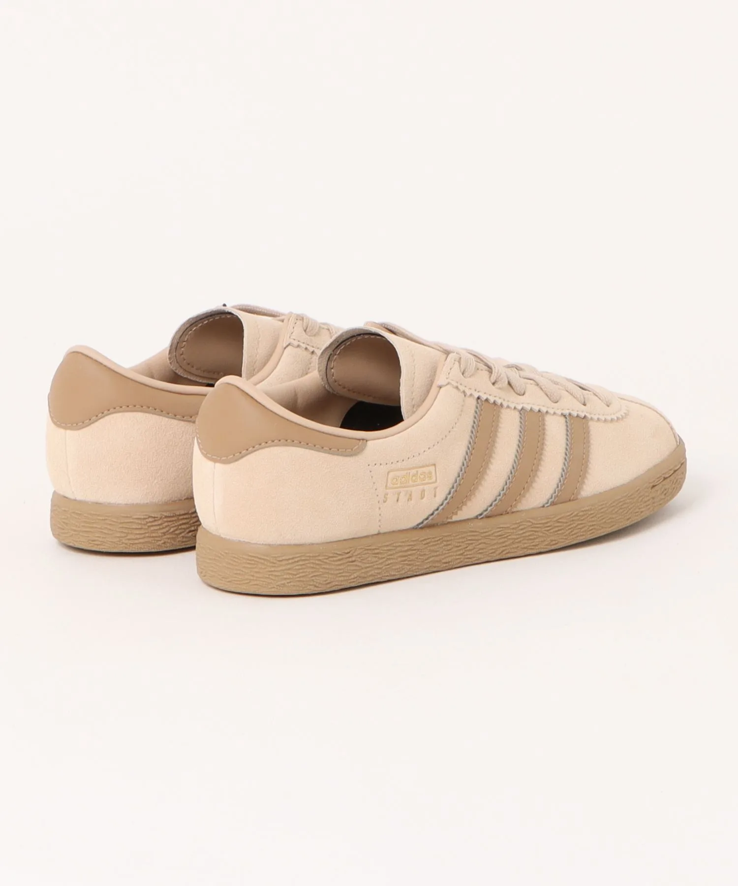 Мужские кроссовки из натуральной кожи Stadt adidas JI1886 бежевые — фото 2