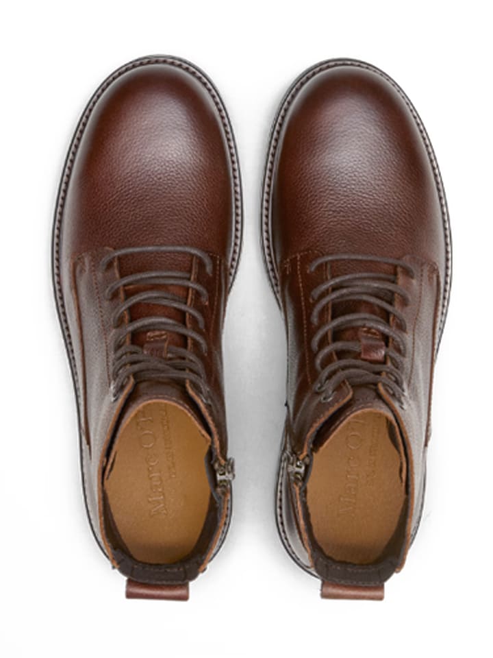 Marc O'Polo Shoes Кожаные сапоги "Рони" коричневого цвета — фото 2