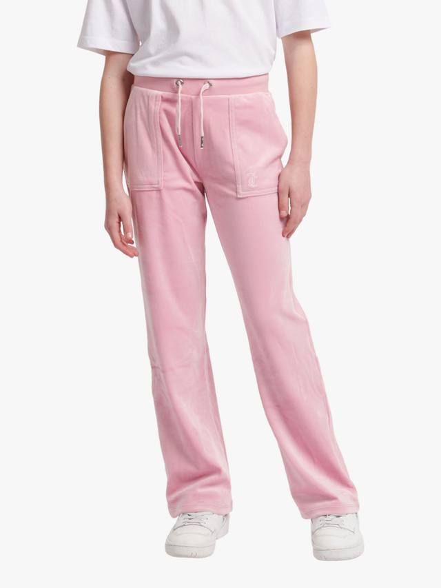 

Детские велюровые тоновые широкие джоггеры Juicy Couture, Pink Nectar