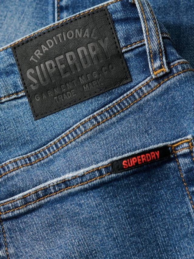 Винтажные джинсы прямого кроя Slim Straight Superdry, Elkhorn Mid Blue — фото 4