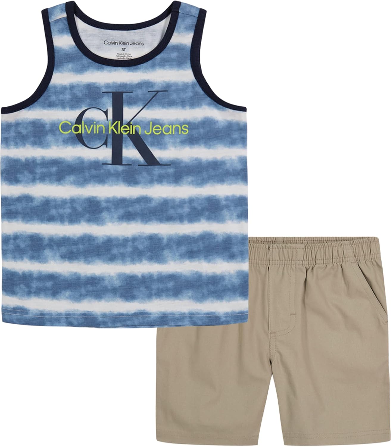 Комплект из двух предметов Calvin Klein для мальчиков, майка-шорты, Blue Horizon