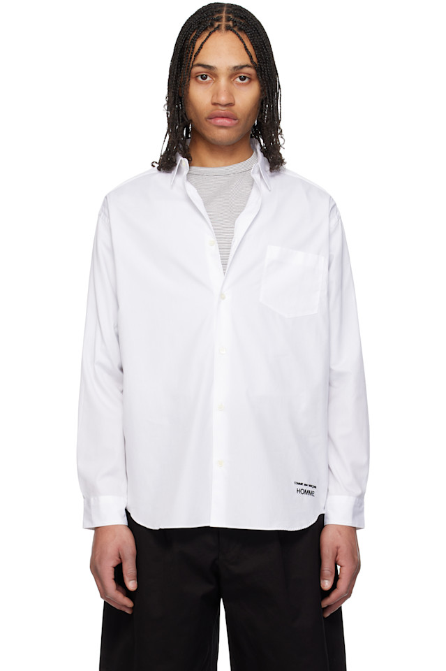 

Хлопковая широкая рубашка Comme Des Garçons Homme, белый