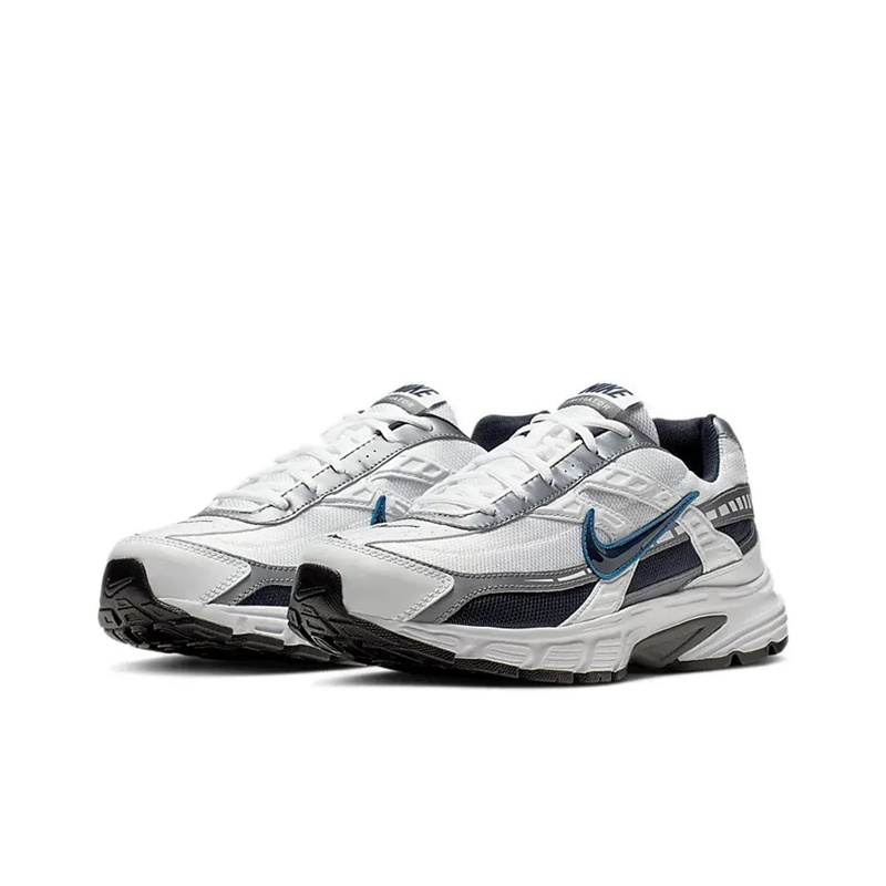 Низкие детские кроссовки с амортизацией и поддержкой Nike, белый/синий — фото 3