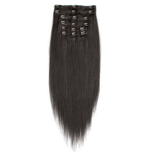

Накладные волосы fashiongirl clip-in extensions #60 platinblond - 65 cm Fashiongirl, #1b tiefschwarz - 50 cm, количество 1 шт.