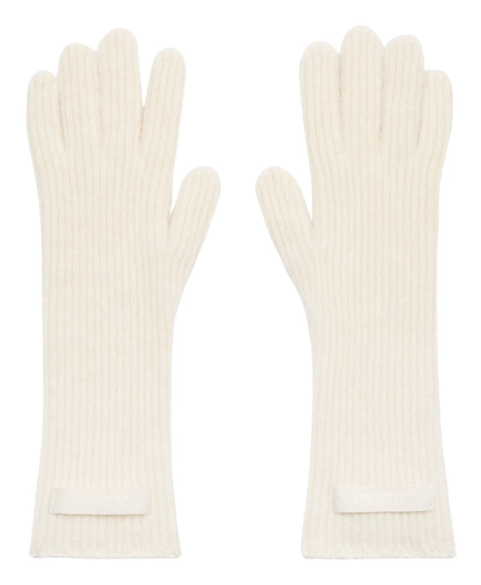 

Перчатки из грубого зерна Jacquemus, белый