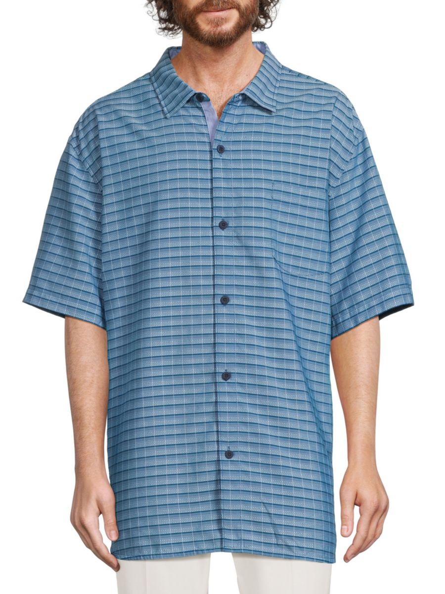 

Рубашка в клетку Coconut Point Tommy Bahama, цвет Dark Blue