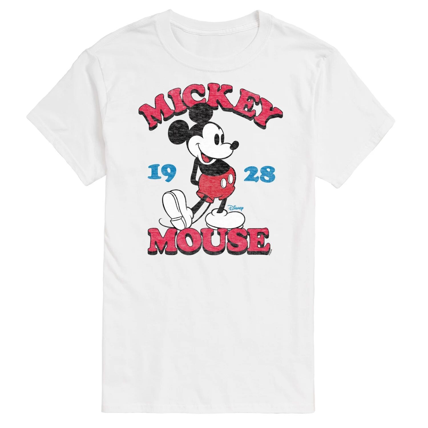 

Винтажная футболка Big & Tall Mickey Mouse 28 License, белый