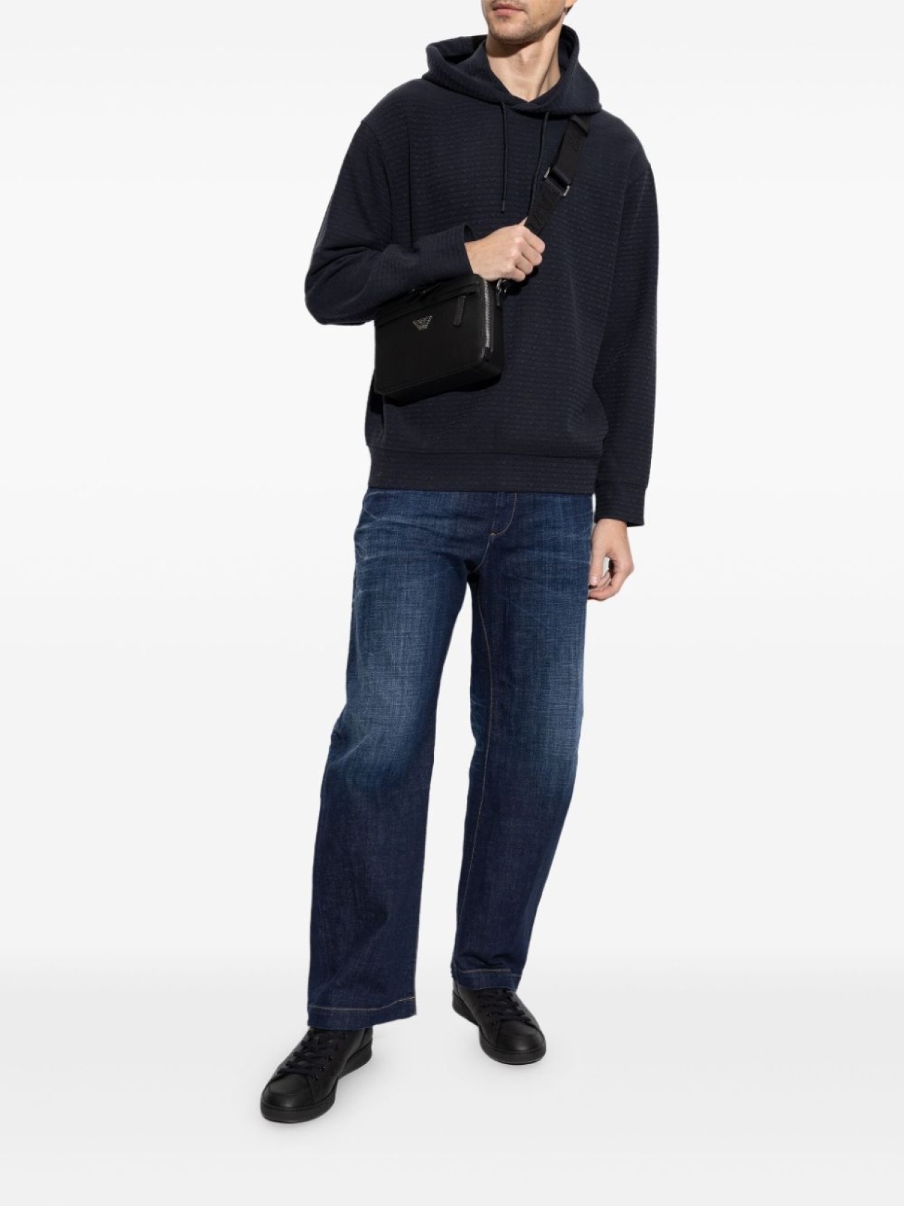

Emporio Armani худи с логотипом, синий