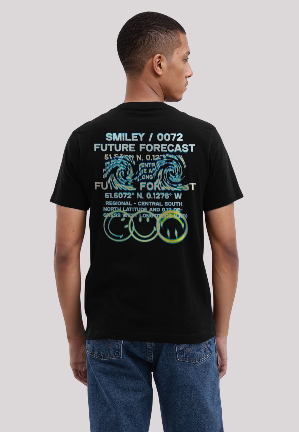 

Футболка с принтом SMILEY ORIGINALS FUTURE FORECAST STREETWEAR F4NT4STIC, черный