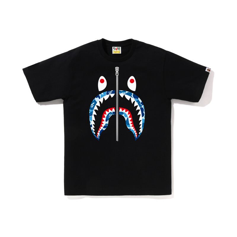 

Футболка BAPE ABC Camo Shark Silver Zip Tee, белая/розовая A Bathing Ape, черный