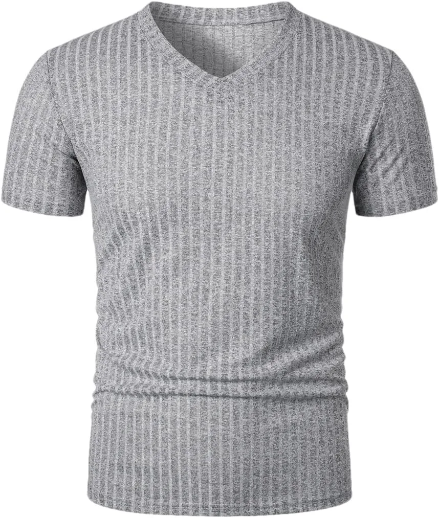 

Мужская летняя футболка для бега и фитнеса с V-образным вырезом