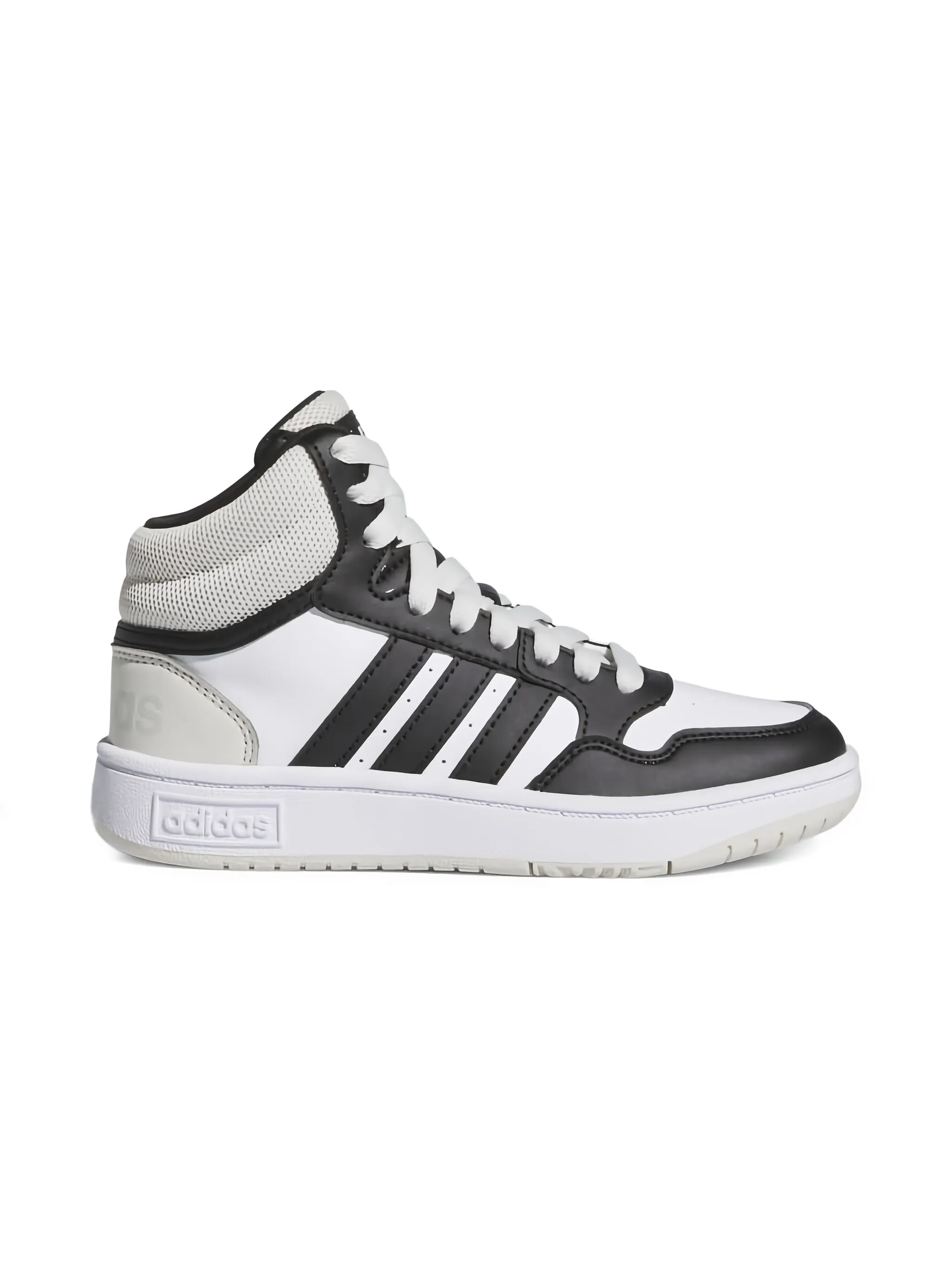 Кроссовки Hoops 3.0 Mid White/Black Adidas Kids, белый — фото 2