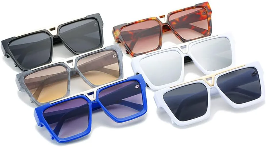 

Новые популярные женские солнцезащитные очки 2025 года в стиле ретро с градиентным зеркальным покрытием, солнцезащитные очки UV400 для мужчин DSXLY, Black Gray