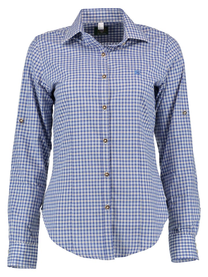 

OS-Trachten Традиционная блузка племени Мивейо василькового цвета