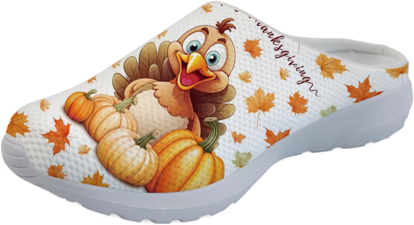 

Женские мюли Forchrinse South Indian Aztec с полоской, тапочки на плоской подошве с поддержкой свода стопы, для ходьбы, садовые сабо, легкие, Thanksgiving Rooster Pumpkin Maple