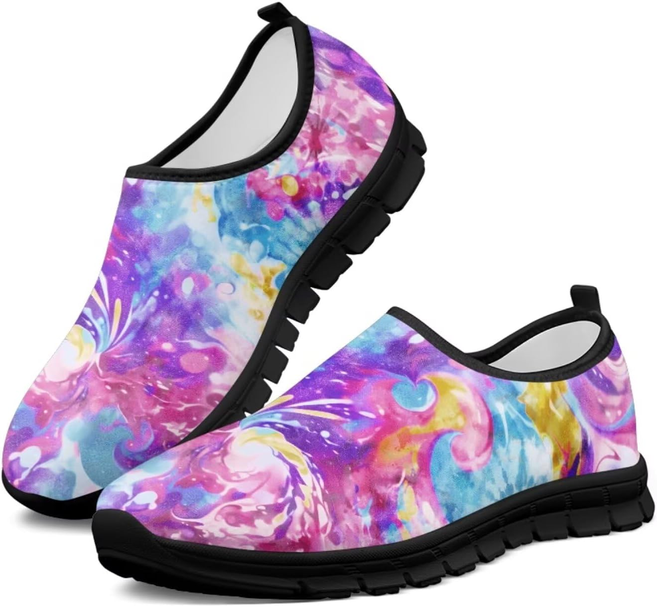 

Мужские слипоны Howilath, повседневные кроссовки для бега, противоскользящие лоферы, обувь без шнурков для путешествий и тренировок, Abstract Graffiti