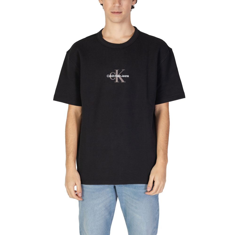 

Черная хлопковая футболка Rigenerato Calvin Klein Jeans